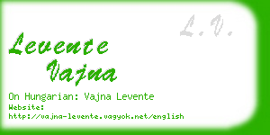 levente vajna business card